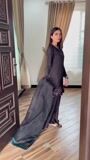 Black Kurta Set for Women