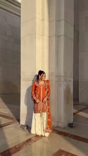 Tangerine Kurta Set for Women