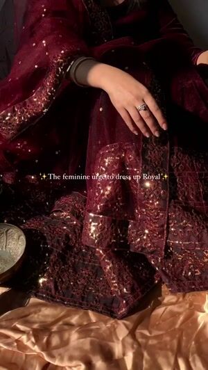 Maroon Pishwas for Women
