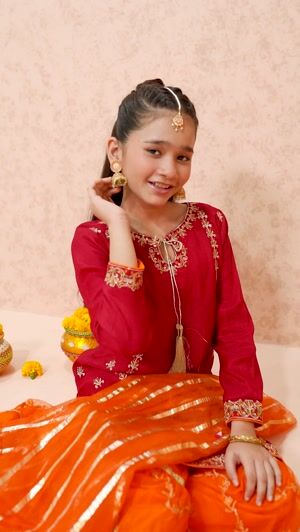 Pink Gharara for Girl