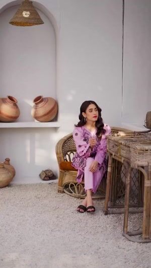Lilac Kurta Set for Women