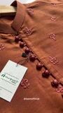 Rust orange Kurta for Men