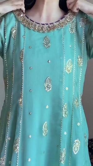 Pastel green Anarkali for Women