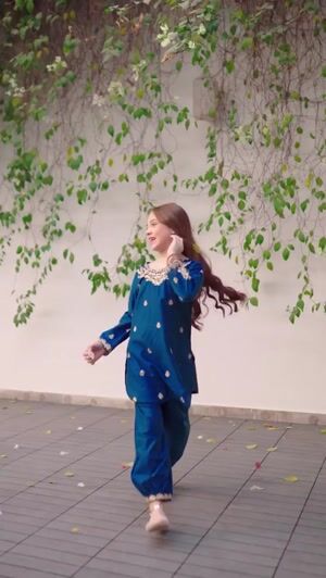 Dark blue Kurta Set for Girl