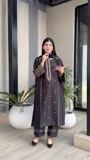 Black Kurta Set for Women