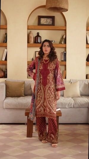 Maroon Kurta Set for Women