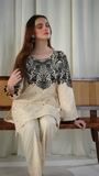 Cream Kurta Set for Women