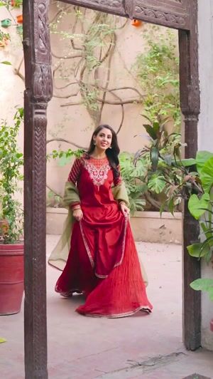 Rust orange Sharara for Women