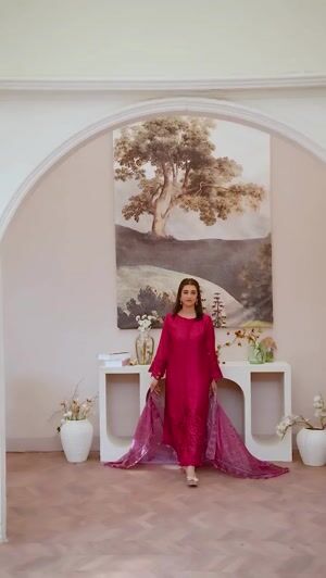 Hot pink Kurta Set for Women