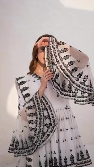 White Gharara for Women