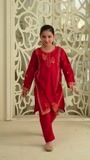 Red Kurta Set for Girl