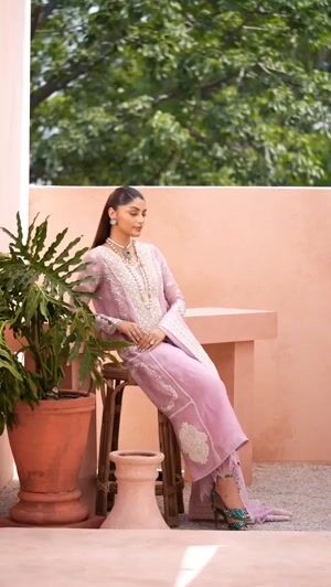 Lavender Kurta Set for Women