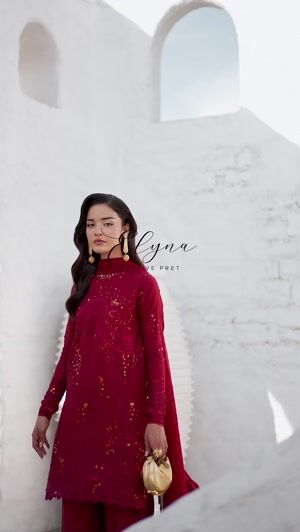 Blood red Kurta Set for Women