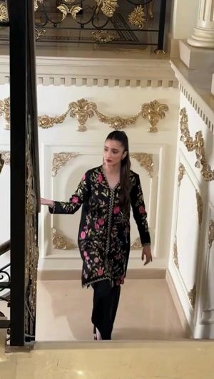 Black Kurta Set for Women