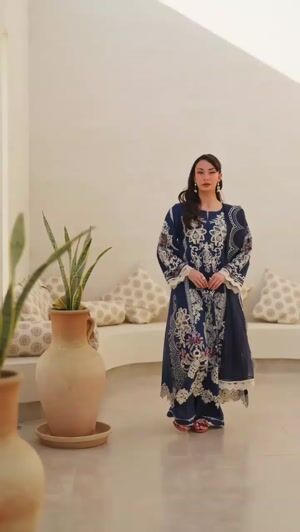 Navy blue Unstitched for Women