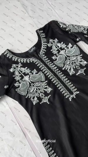 Black Kurta Set for Women