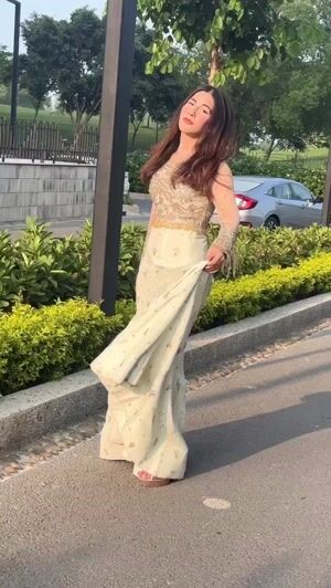 Cream Lehenga for Women