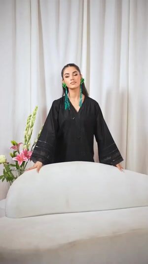 Black Kurta Set for Women