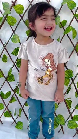 Ash grey T Shirt for Girl