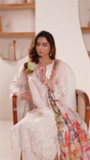 Peach pink Kurta Set for Women