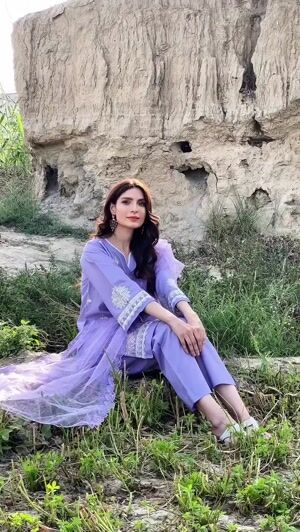 Lavender Kurta Set for Women