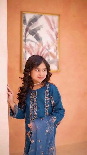 Sapphire blue Kurta Set for Girl