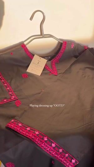 Black Kurta Set for Women