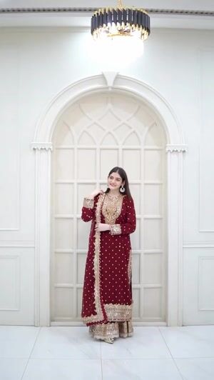 Maroon Gharara for Women