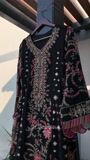 Jet black Pishwas for Women