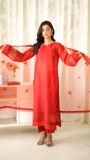 Red Kurta Set for Women