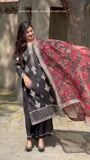Black Kurta Set for Women