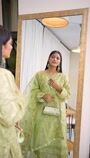 Apple green Kurta Set for Women