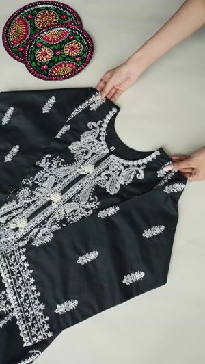 Black Kurta Set for Women
