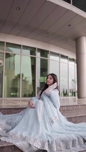 Ice blue Pishwas for Women