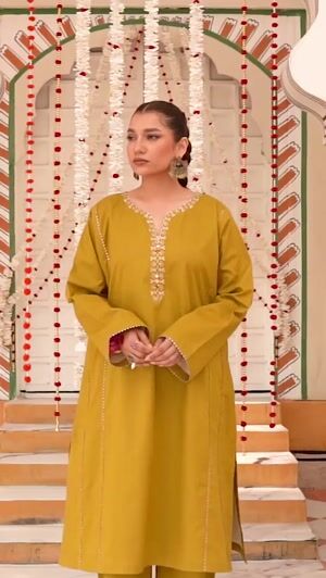 Mustard Kurta Set for Women