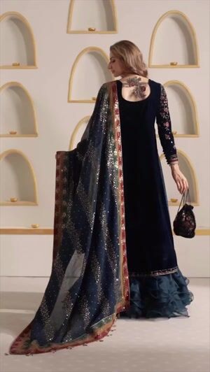 Navy blue Unstitched for Women