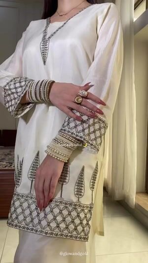 White Kurta Set for Women