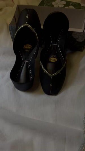 Jet black Khussa for Women