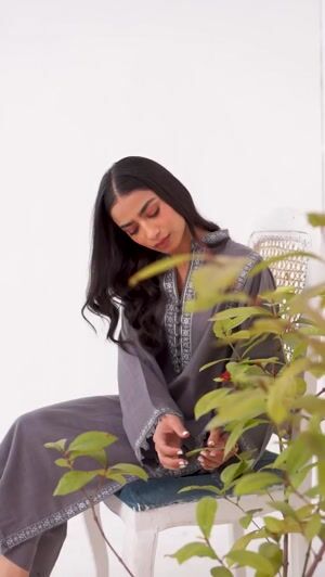 Grey Kurta Set for Women