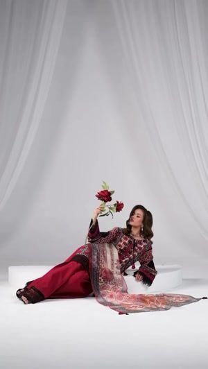 Persian red Kurta Set for Women
