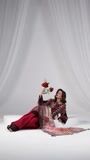 Persian red Kurta Set for Women