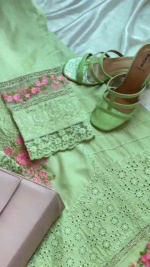 Pistachio green Kurta Set for Women