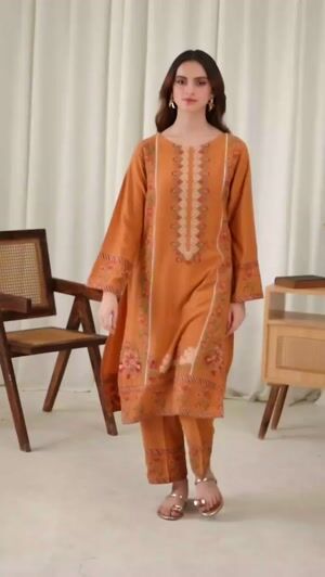 Orange Kurta Set for Women