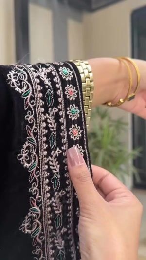 Black Kurta Set for Women