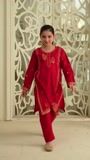 Red Kurta Set for Girl