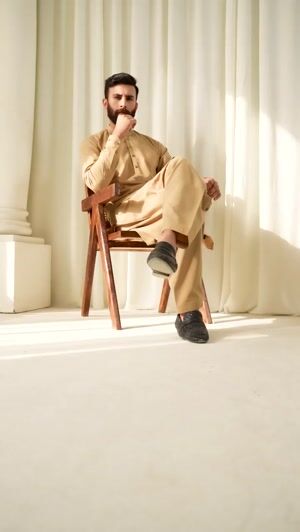 Camel brown Shalwar Kameez for Men