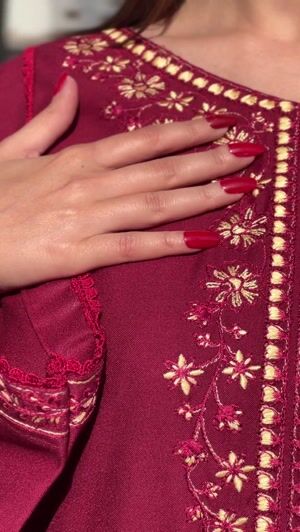 Maroon Kurta Set for Women
