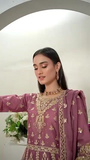Coral pink Pishwas for Women