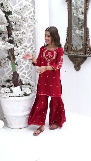 Maroon Gharara for Girl