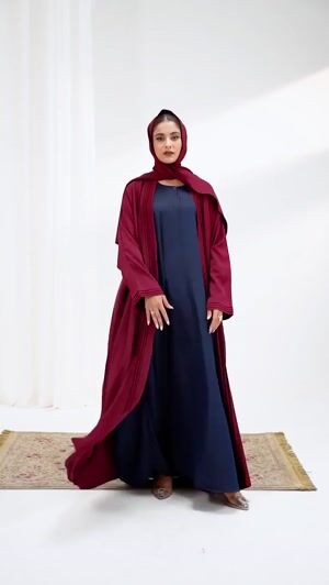 Burgundy Abaya for Women